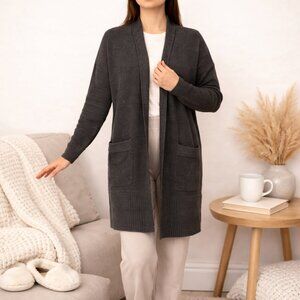 Barefoot Dreams NWT XXL Waffle Knit Lounge Cozy Cardigan Anchor Gray NEW